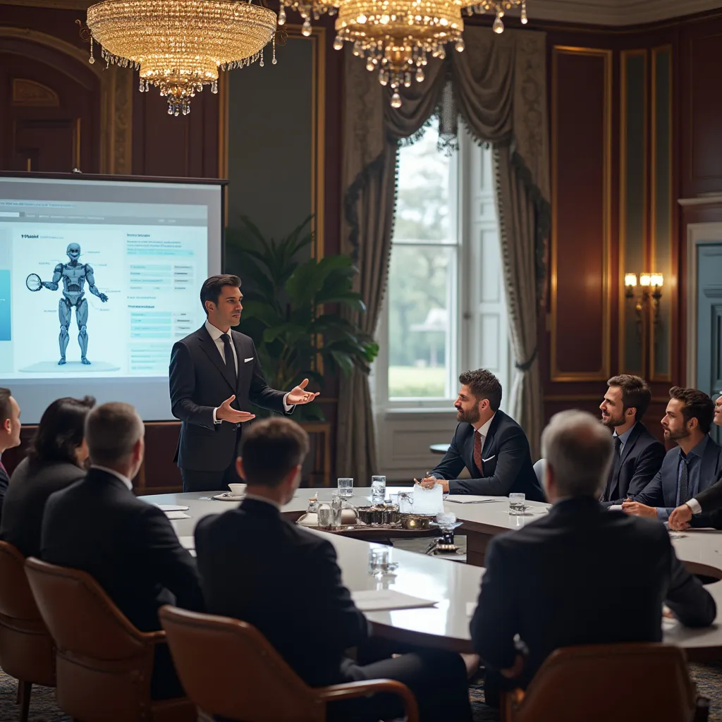 Présentation de solution IA à un client